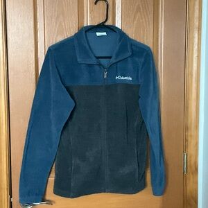 Columbia Two-Tone Fleece Jacket in Blue and Black